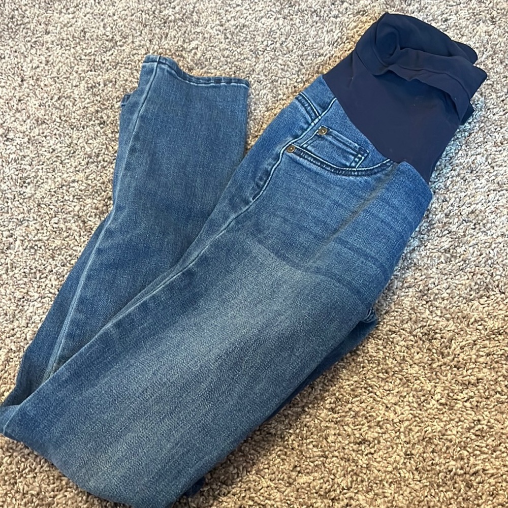 Indigo Blue, maternity blue skinny jeans size small